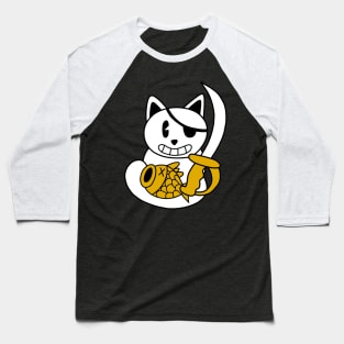 Pirate Cat's Sword Baseball T-Shirt